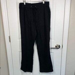 Nicole Miller black linen pants size medium